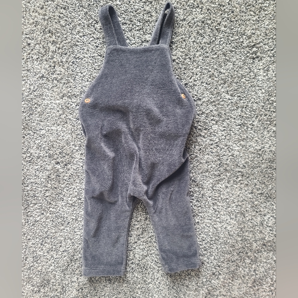 Zara gray velour jumpsuit/romper